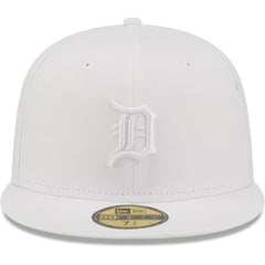 Detroit Tigers White on White 59FIFTY Fitted Hat | New Era