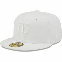 Minnesota Twins White on White 59FIFTY Fitted Hat | New Era