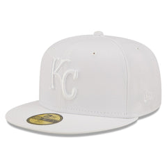 Kansas City Royals White on White 59FIFTY Fitted Hat | New Era