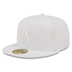 Athletics White on White 59FIFTY Fitted Hat | New Era