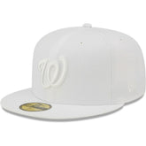 Washington Nationals White on White 59FIFTY Fitted Hat | New Era