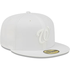 Washington Nationals White on White 59FIFTY Fitted Hat | New Era