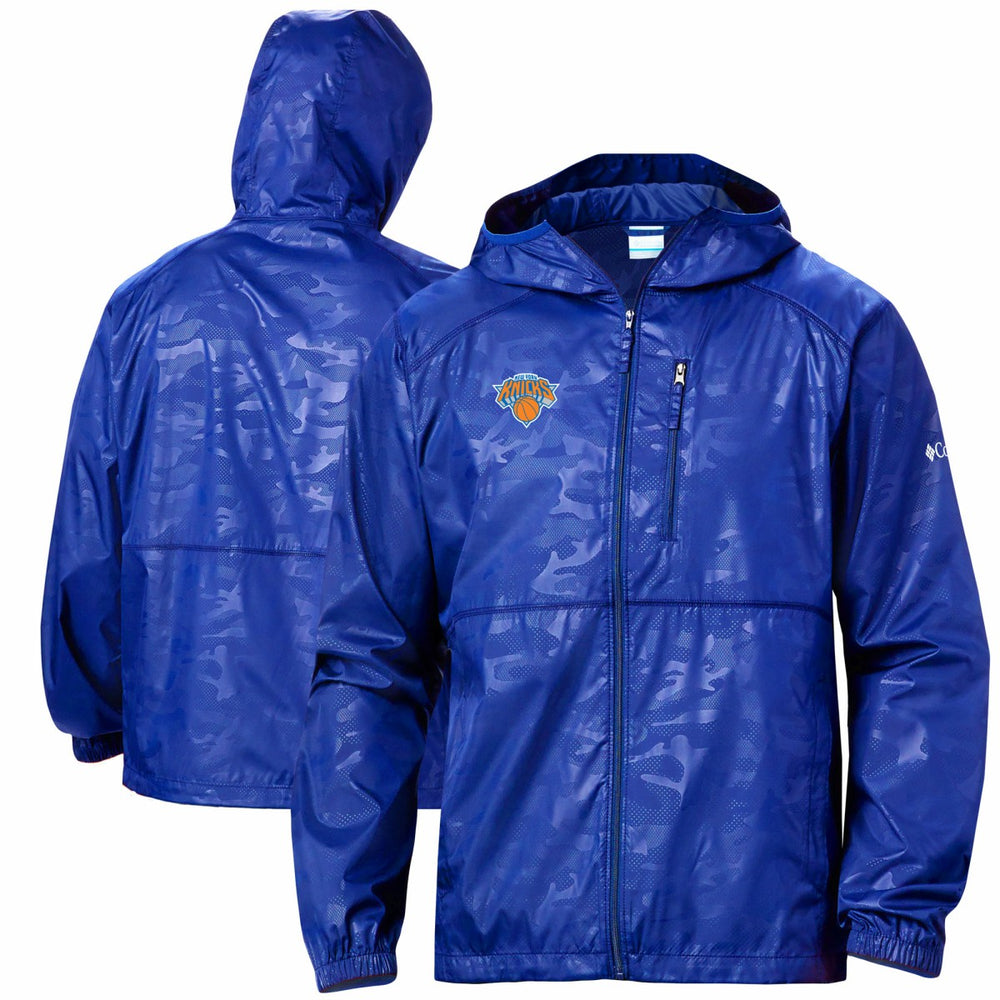 New York Knicks Camo Flash Forward Full-Zip Windbreaker Jacket - Blue | Columbia for sale