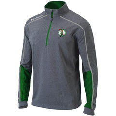 Boston Celtics Omni-Wick Shotgun 2.0 Quarter-Zip Pullover Top - Heathered Gray/Green | Columbia sale
