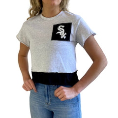 Chicago White Sox Refried Apparel Women's Cropped T-Shirt - Heathered Gray