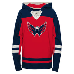 Washington Capitals Youth Ageless Revisited Home Lace-Up Pullover Hoodie