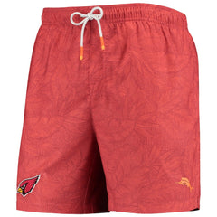 NFL Arizona Cardinals Team Naples Layered Leaves Swim Trunks