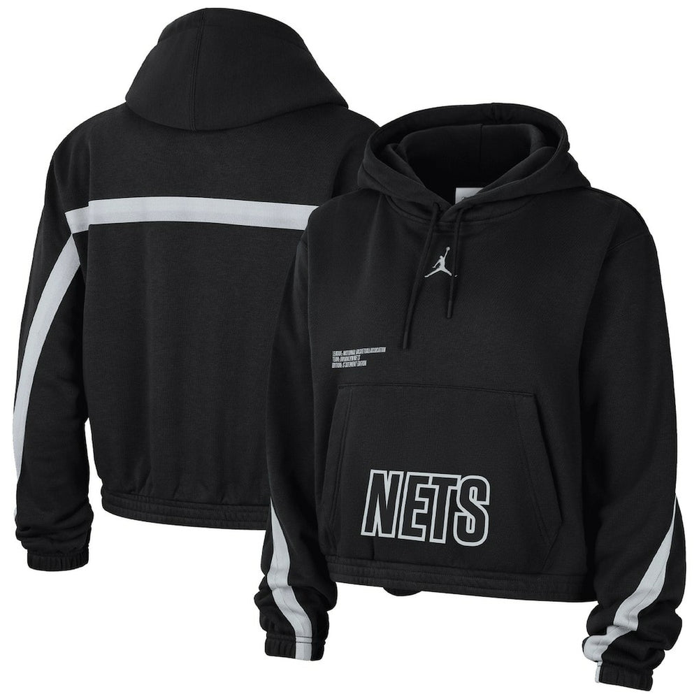 Brooklyn Nets Jordan Brand Women's Courtside Statement Edition Pullover Hoodie - Black outlet