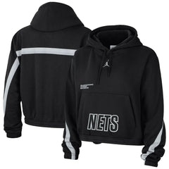 Brooklyn Nets Jordan Brand Women's Courtside Statement Edition Pullover Hoodie - Black outlet