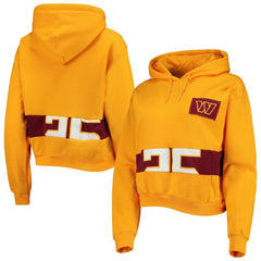 NFL Washington Commanders Refried Apparel Women's Cropped Pullover Hoodie