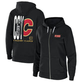 Calgary Flames WEAR by Erin Andrews Women's Sponge Fleece Full-Zip Hoodie