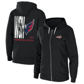 Washington Capitals WEAR by Erin Andrews Women's Sponge Fleece Full-Zip Hoodie