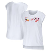 Detroit Red Wings WEAR by Erin Andrews Women's Greetings From Muscle T-Shirt