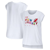 New Jersey Devils WEAR by Erin Andrews Women's Greetings From Muscle T-Shirt