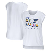 St. Louis Blues WEAR by Erin Andrews Women's Greetings From Muscle T-Shirt