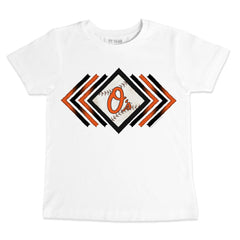 Baltimore Orioles Tiny Turnip Youth Prism Arrows T-Shirt - White