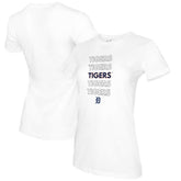 Detroit Tigers Tiny Turnip Women's Stacked T-Shirt - White