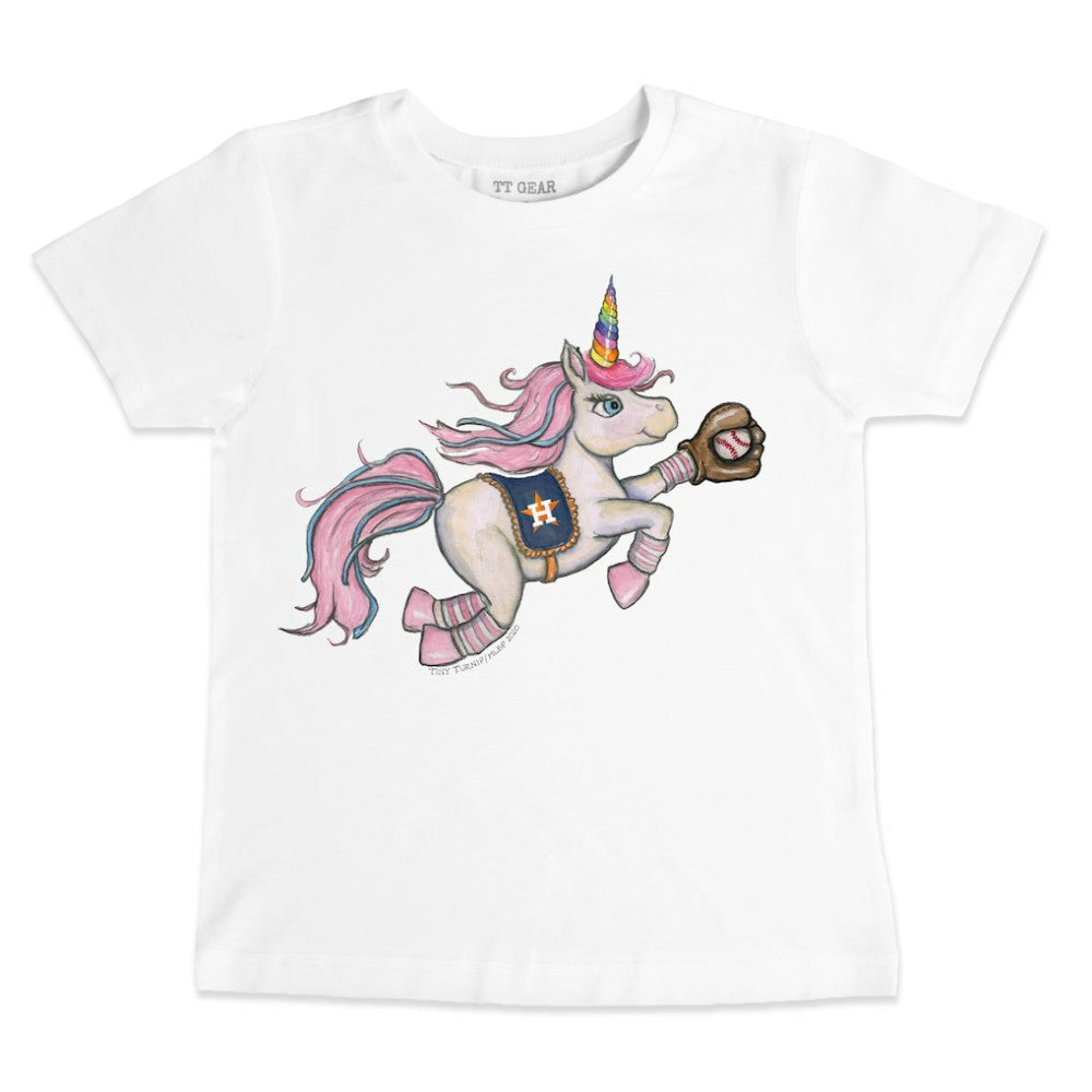 Houston Astros Tiny Turnip Youth Unicorn T-Shirt - White