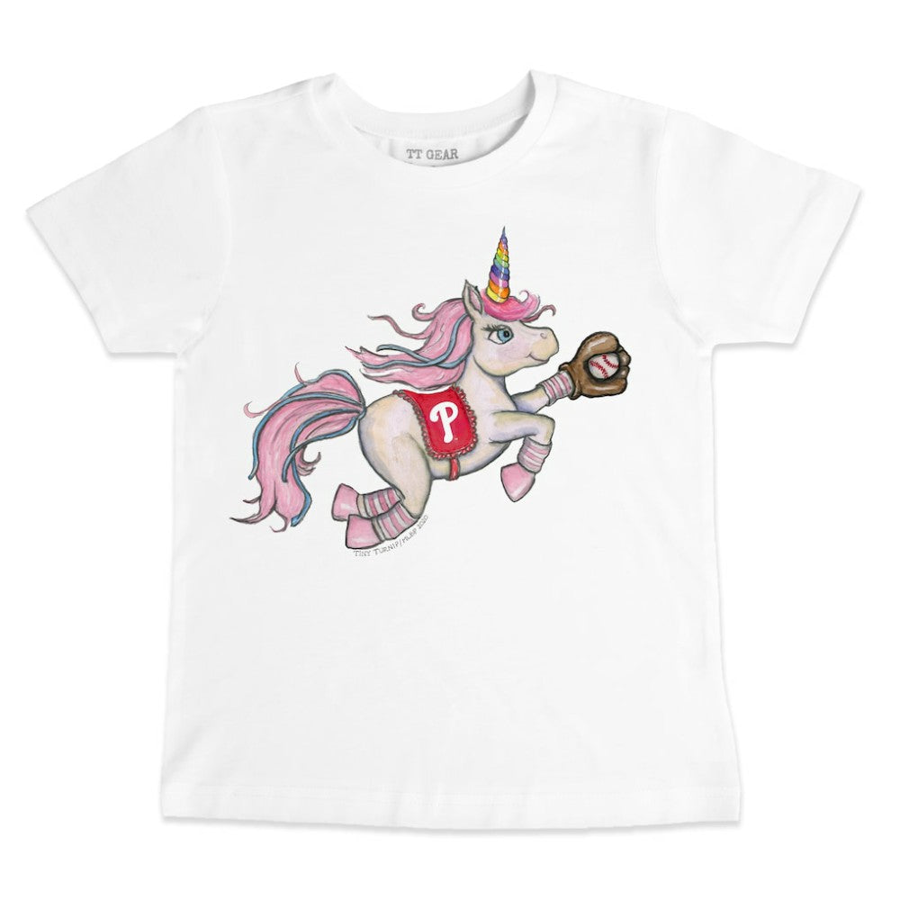 Philadelphia Phillies Tiny Turnip Youth Unicorn T-Shirt - White
