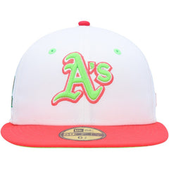 Athletics 40th Anniversary Strawberry Lolli 59FIFTY Fitted Hat - White/Coral | New Era