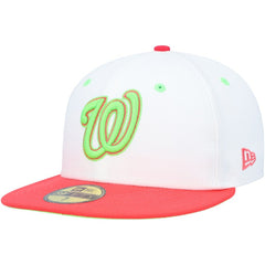 Washington Nationals Robert F. Kennedy Memorial Stadium Strawberry Lolli 59FIFTY Fitted Hat - White/Coral | New Era