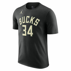 Giannis Antetokounmpo Milwaukee Bucks Jordan Brand 2022/23 Statement Edition Name & Number T-Shirt - Black sale