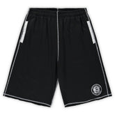 Brooklyn Nets Big & Tall Contrast Stitch Knit Shorts - Black/White on sale