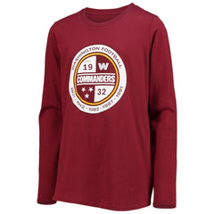 NFL Washington Commanders Youth Secondary Logo Long Sleeve T-Shirt
