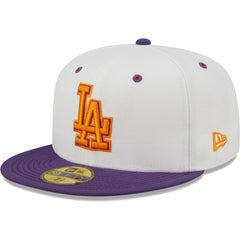 Los Angeles Dodgers 40th Anniversary at Dodger Stadium Grape Lolli 59FIFTY Fitted Hat - White/Purple | New Era
