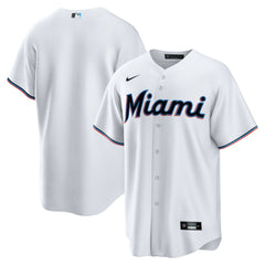 Miami Marlins Home Blank Replica Jersey - White | Nike