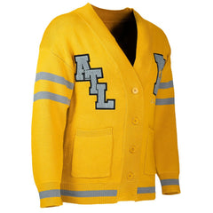 Atlanta Hawks NBA x Keiser Clark No Caller ID Button-Up Cardigan - Yellow/Gray online