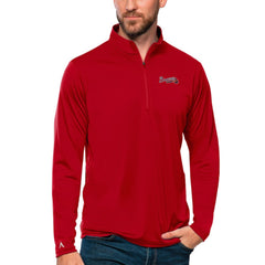 Atlanta Braves Antigua Tribute Quarter-Zip Pullover Top - Red