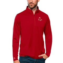 Boston Red Sox Antigua Tribute Quarter-Zip Pullover Top - Red
