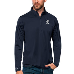 Detroit Tigers Antigua Tribute Quarter-Zip Pullover Top - Navy