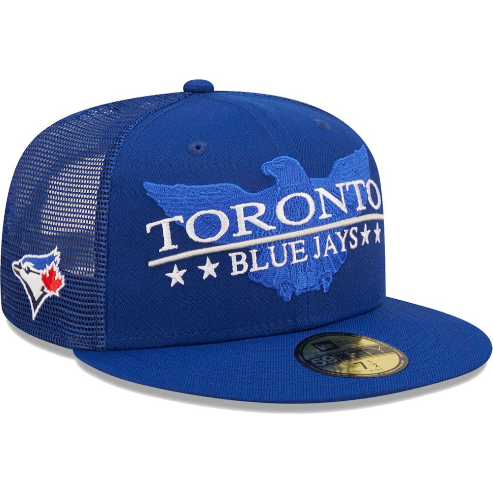 Toronto Blue Jays Patriot Trucker 9FIFTY Snapback Hat - Royal | New Era
