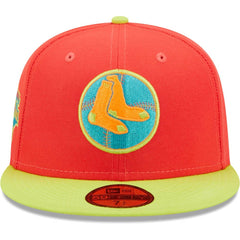 Boston Red Sox Lava Highlighter Combo 59FIFTY Fitted Hat - Red/Neon Green | New Era