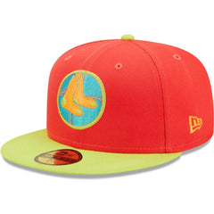 Boston Red Sox Lava Highlighter Combo 59FIFTY Fitted Hat - Red/Neon Green | New Era