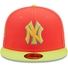 New York Yankees Lava Highlighter Combo 59FIFTY Fitted Hat - Red/Neon Green | New Era