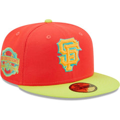 San Francisco Giants Lava Highlighter Combo 59FIFTY Fitted Hat - Red/Neon Green | New Era
