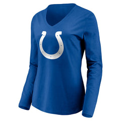 NFL Indianapolis Colts Women's Team Authentic Personalized Name & Number Long Sleeve V-Neck T-Shirt