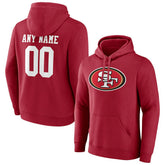 NFL San Francisco 49ers Team Authentic Personalized Name & Number Pullover Hoodie