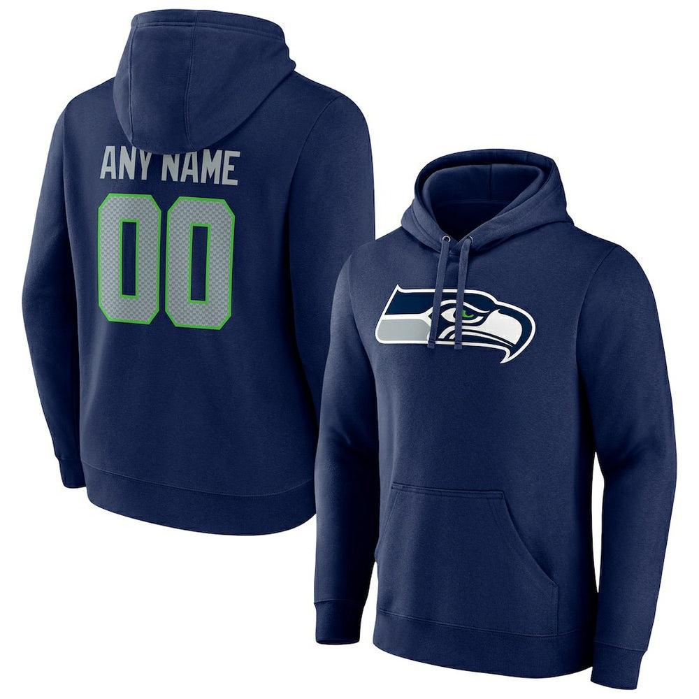 NFL Seattle Seahawks Team Authentic Personalized Name & Number Pullover Hoodie