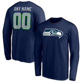 NFL Seattle Seahawks Team Authentic Personalized Name & Number Long Sleeve T-Shirt