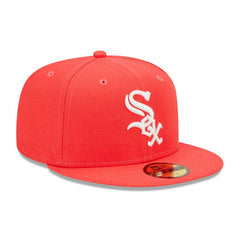 Chicago White Sox Lava Highlighter Logo 59FIFTY Fitted Hat - Red | New Era
