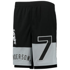 Tim Anderson Chicago White Sox Youth Pandemonium Name & Number Shorts - Black