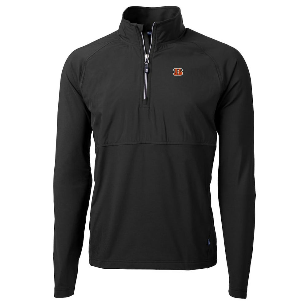NFL Cincinnati Bengals Cutter & Buck Adapt Eco Knit Hybrid Recycled Quarter-Zip Raglan Jacket