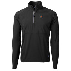 NFL Cincinnati Bengals Cutter & Buck Adapt Eco Knit Hybrid Recycled Quarter-Zip Raglan Jacket