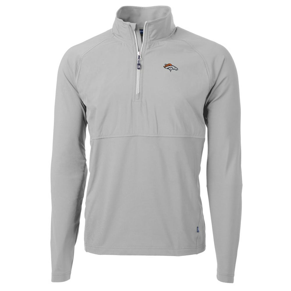 NFL Denver Broncos Cutter & Buck Adapt Eco Knit Hybrid Recycled Quarter-Zip Raglan Jacket