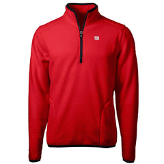 NFL New York Giants Cutter & Buck Cascade Eco Sherpa Fleece Quarter-Zip Pullover Jacket