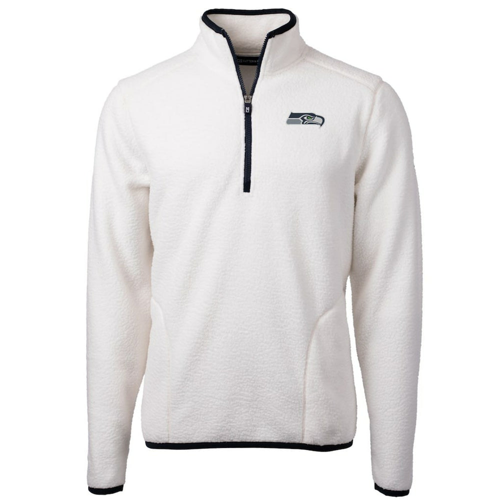 NFL Seattle Seahawks Cutter & Buck Cascade Eco Sherpa Fleece Quarter-Zip Pullover Jacket